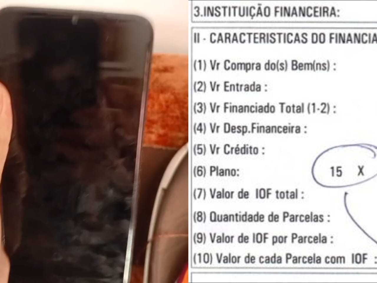 Moradora de Anápolis pensa que comprou celular por R$ 999, mas fica surpresa ao ver valor total no carnê parcelado em 15x