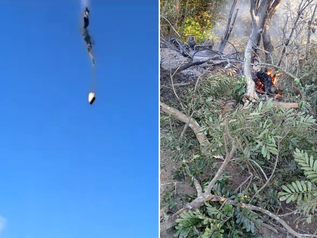 Balão despencou dos céus já em chamas. (Foto: Redes Sociais)