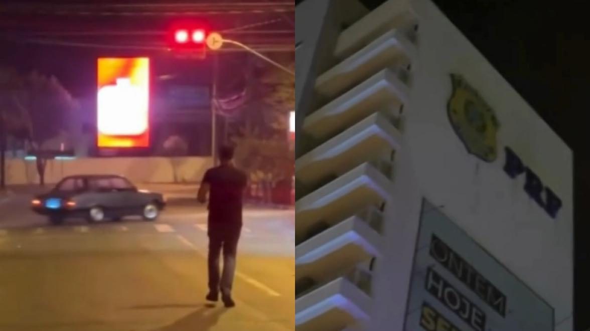 PRF se posiciona após motorista ser filmado dando “zerinho” em frente à sede da corporação em Goiânia