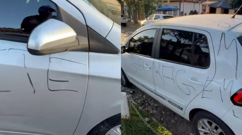 Moradores de Pirenópolis tomam atitude contra turistas que estacionam na porta de garagem
