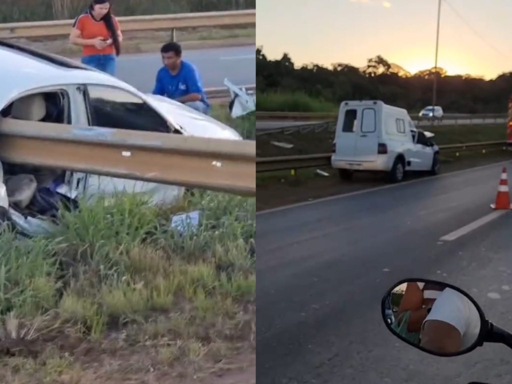 Motorista do furgão ficou gravemente ferido após o acidente. (Foto: Reprodução)
