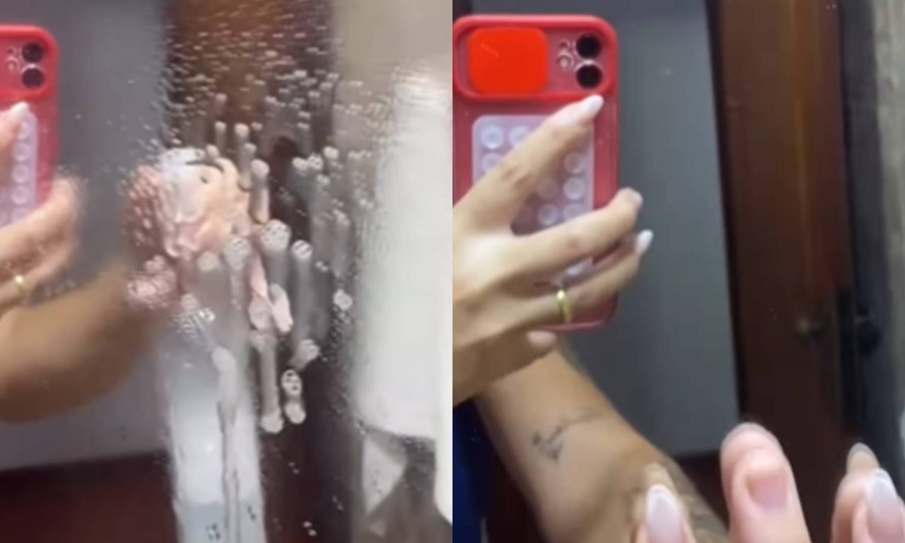 Truque secreto dos grandes hotéis para blindar o espelho e acabar com as marcas de dedo