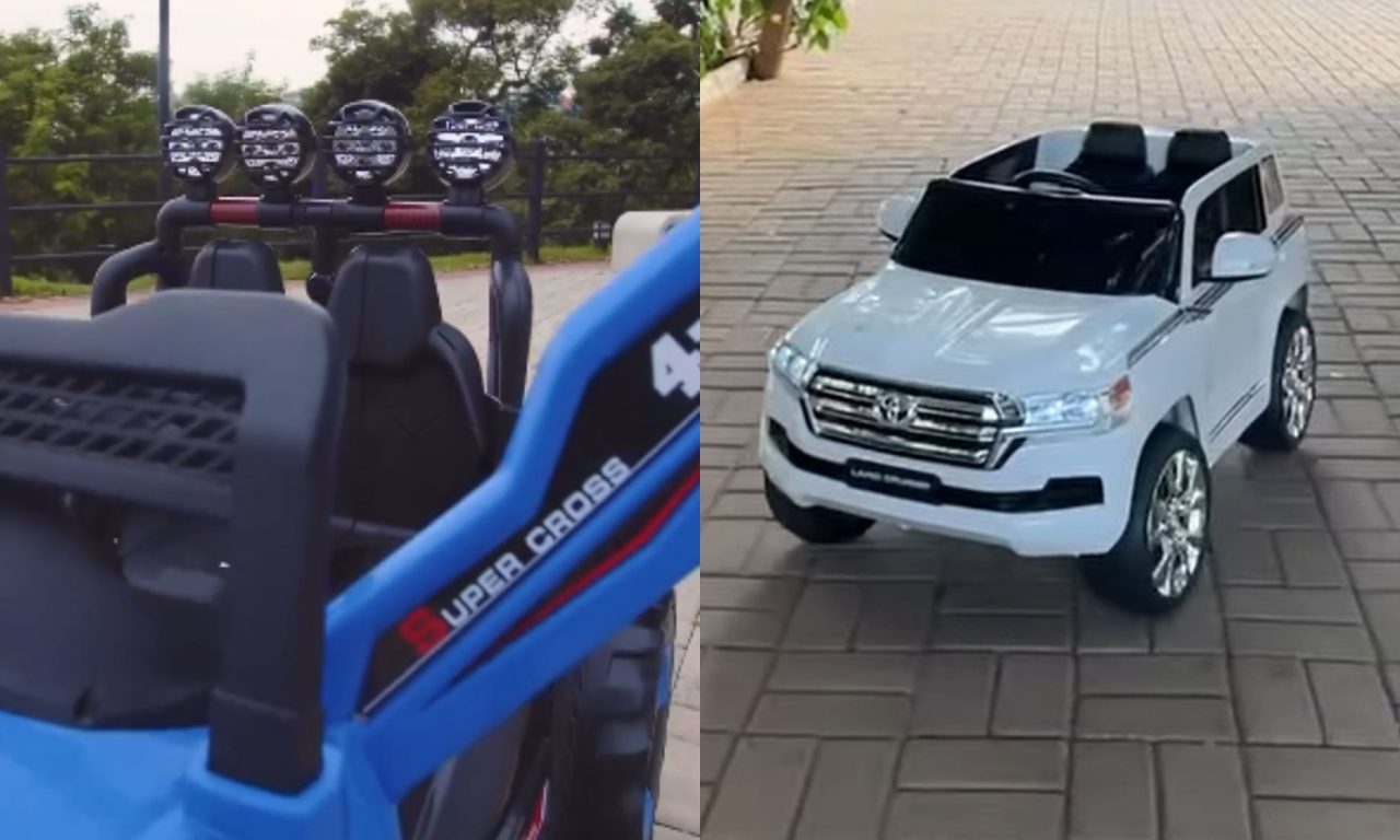 Suspeito tentava comprar carros elétricos infantis.
