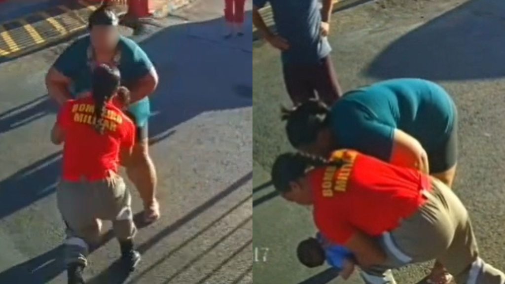 Momento do resgate ao bebê foi registrado em vídeo.