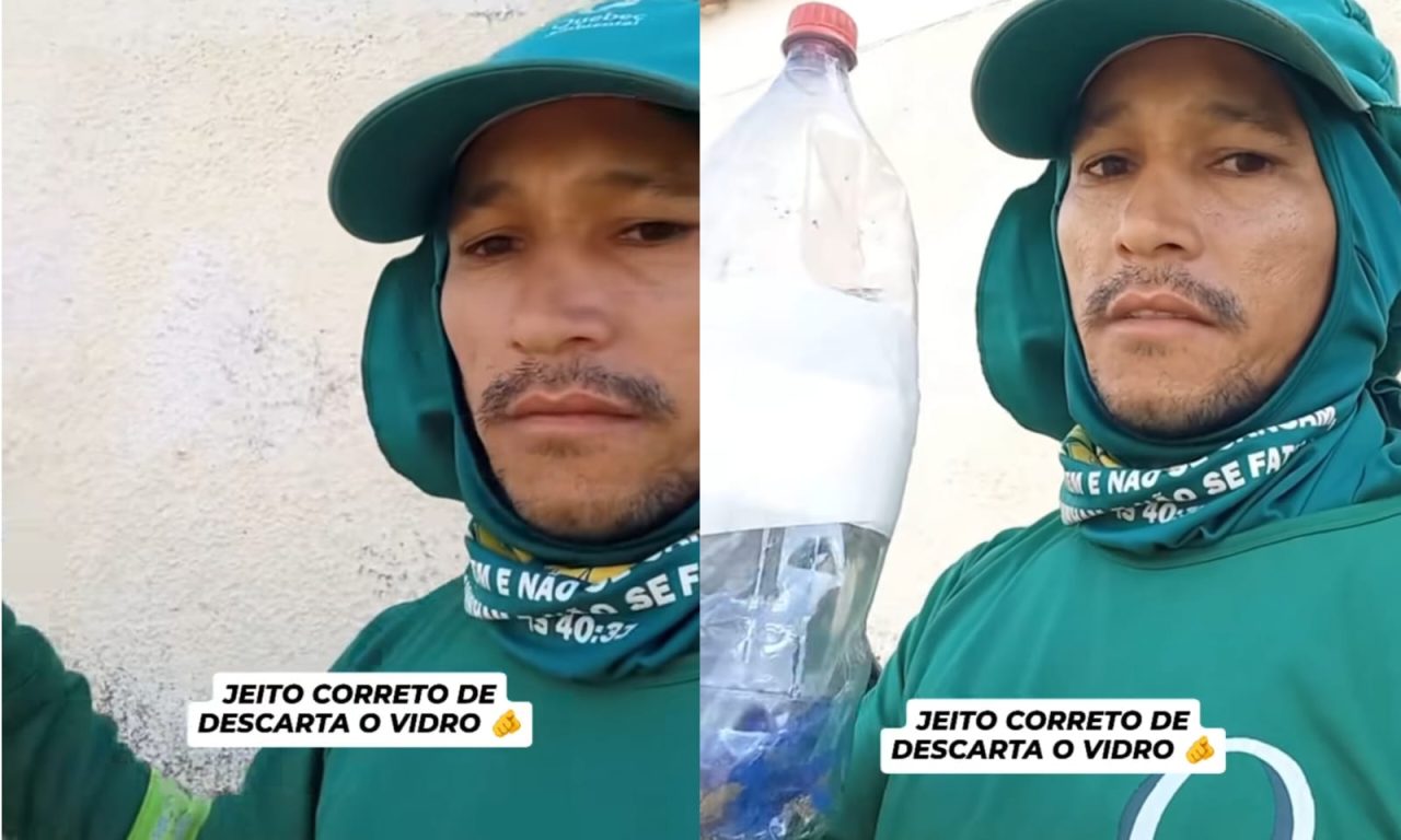 Gari ensina a maneira correta de descartar os vidros (assim evita acidentes)