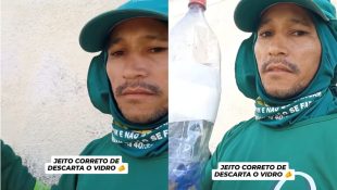 Gari ensina a maneira correta de descartar os vidros (assim evita acidentes)