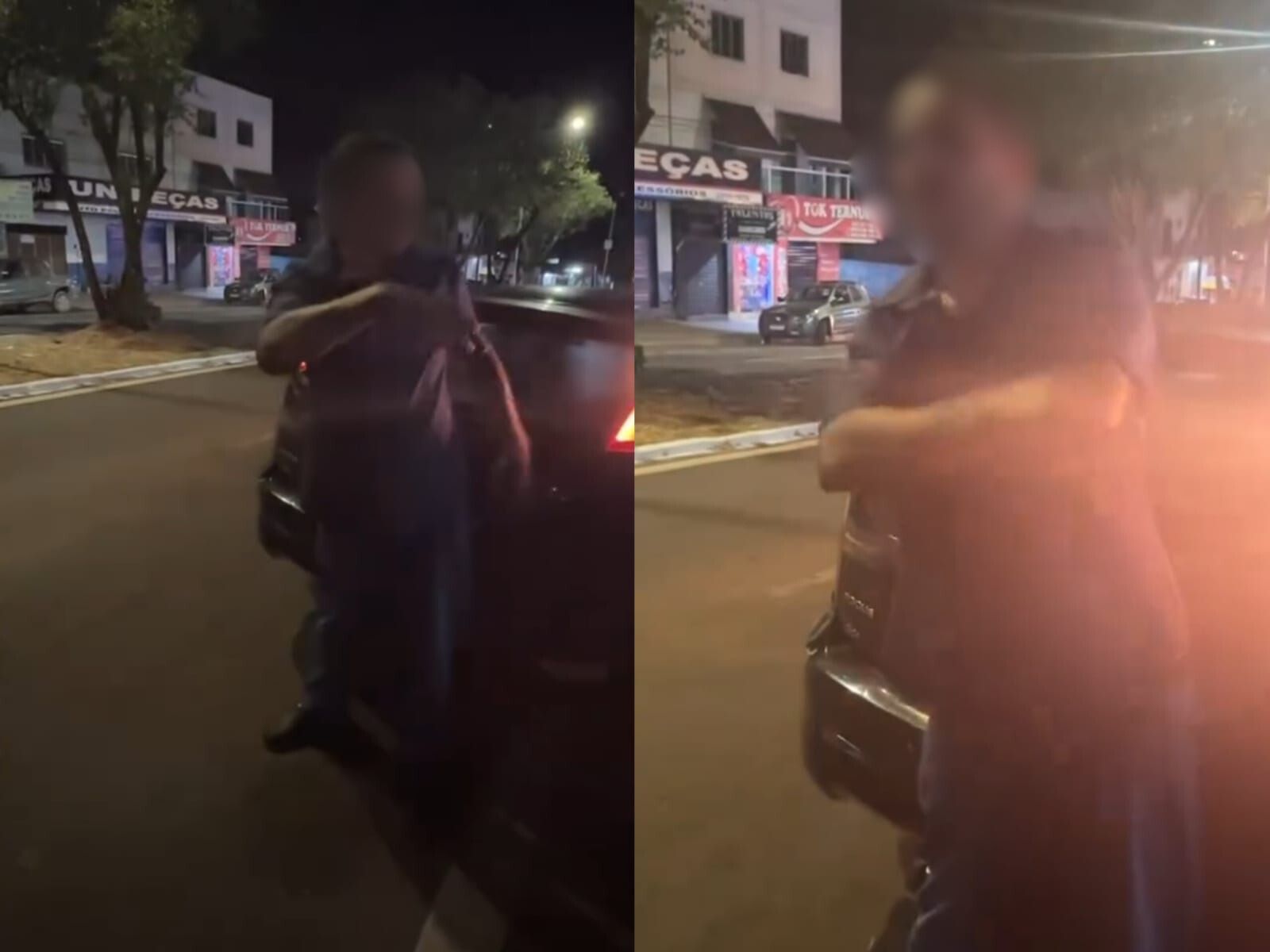 Sem conseguir andar em linha reta, motorista embriagado em Anápolis bate em veículos estacionados