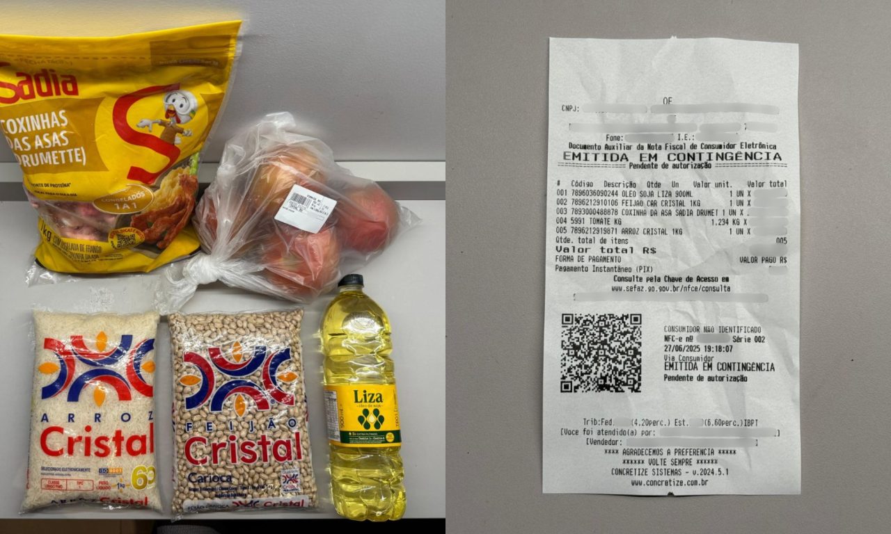 Moradora ficou surpresa com os valores do supermercado.