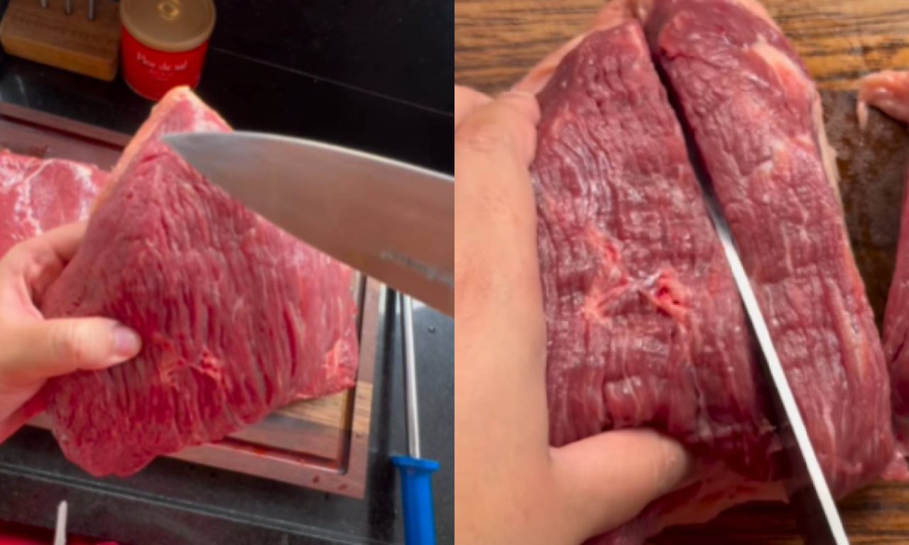 Esse é o jeito certo de cortar a carne para que ela fique extremamente macia e desmanchando