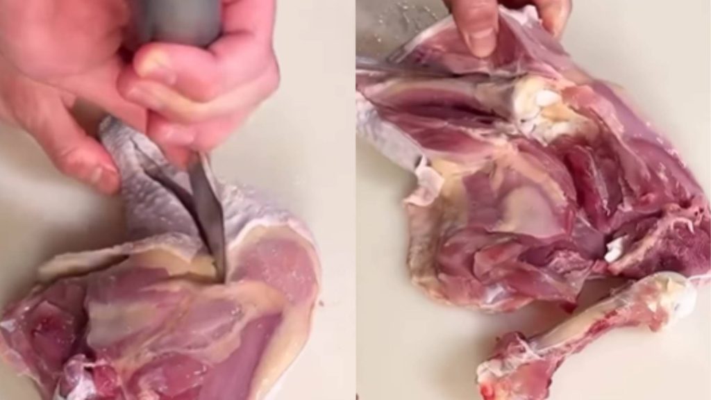 Esse é o jeito mais fácil de desossar a coxa de frango