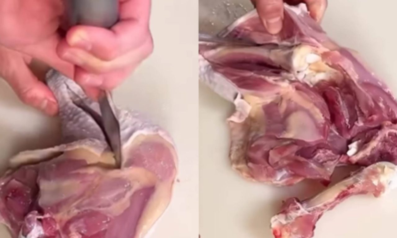 Esse é o jeito mais fácil de desossar a coxa de frango
