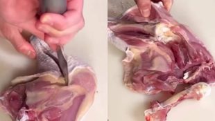 Esse é o jeito mais fácil de desossar a coxa de frango