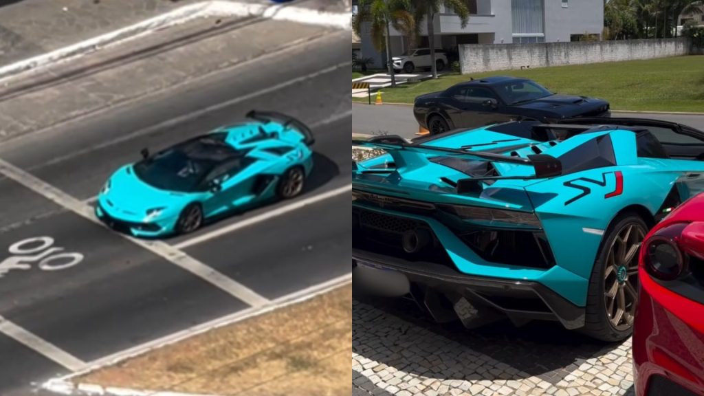 Modelo Aventador SVJ Roadster, da Lamborghini, já havia sido compartilhado pelo internauta.