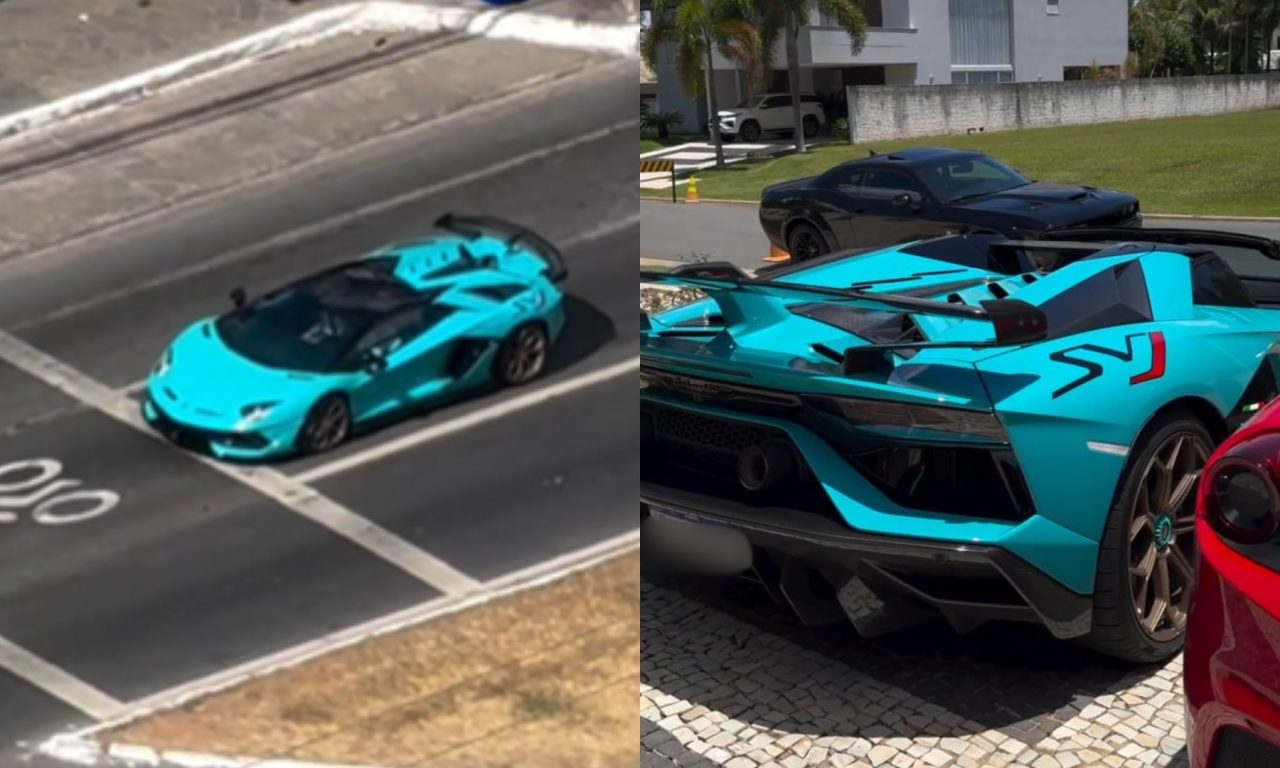 Modelo Aventador SVJ Roadster, da Lamborghini, já havia sido compartilhado pelo internauta.