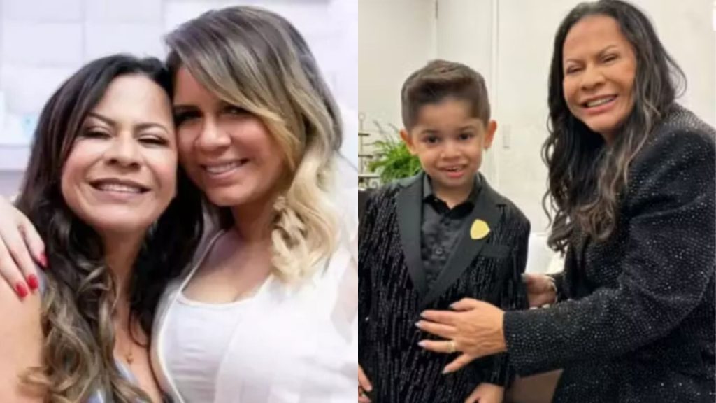 Dona Ruth e o neto, filho de Marília Mendonça com Murilo Huff.