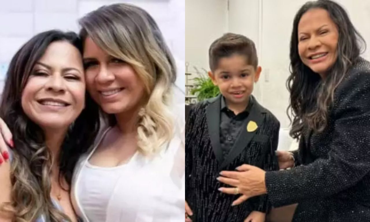 Dona Ruth e o neto, filho de Marília Mendonça com Murilo Huff.