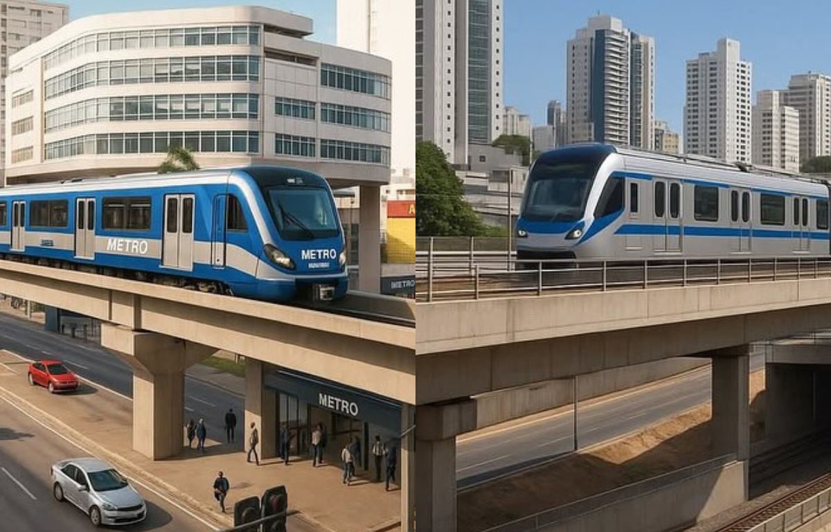 IA imagina como seria Goiânia com metrô e acende discussão em rede social: “demoraria 50 anos”