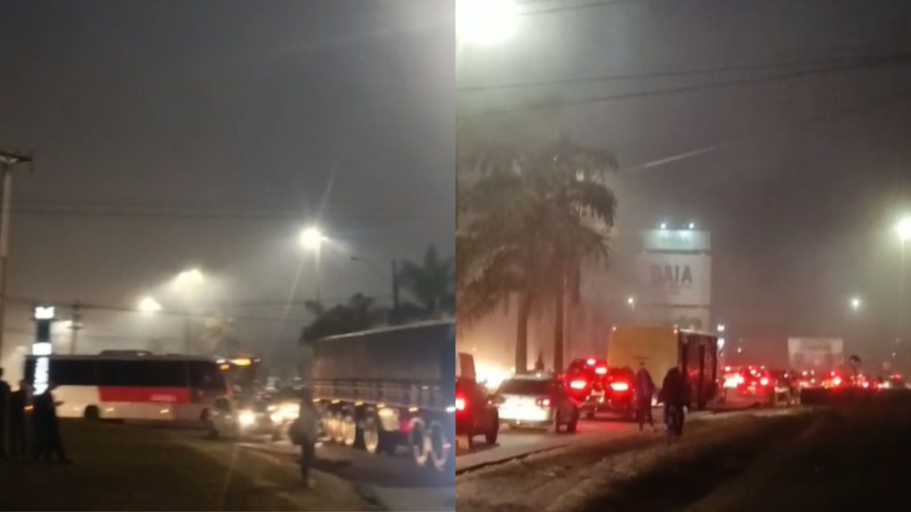 Forte neblina foi registrada no Daia.