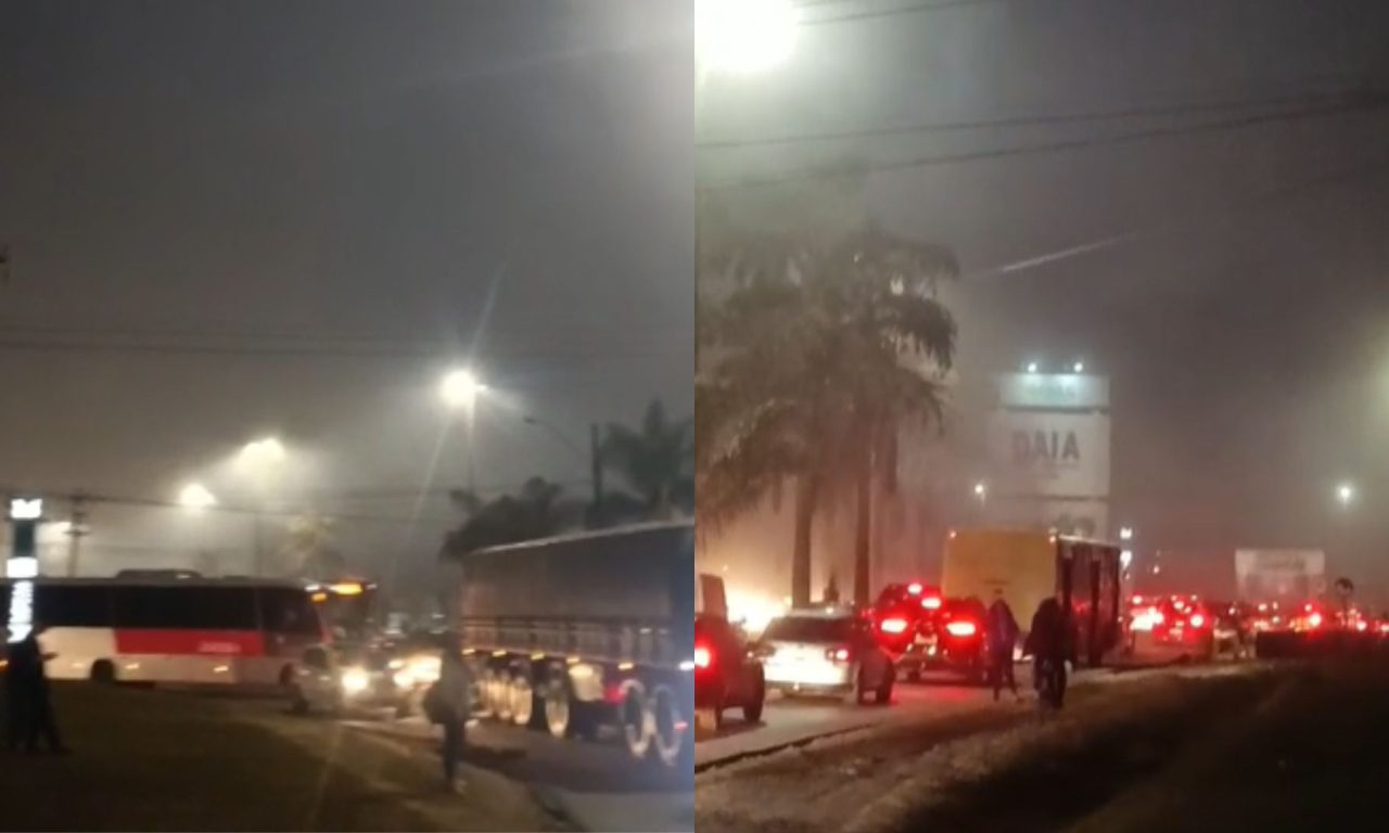 Forte neblina foi registrada no Daia.