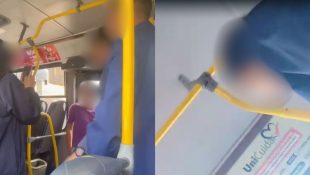 Vídeo registrou o momento em que passageiros expulsaram o homem após o flagrante.