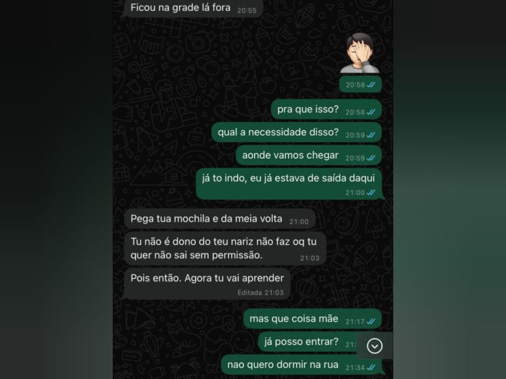 Após ser expulso de casa pela mãe, jovem de 19 anos expõe o motivo e questiona: “é normal?”
