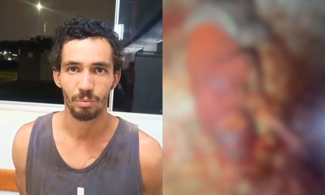 Tio do suspeito foi encontrado ensanguentado.