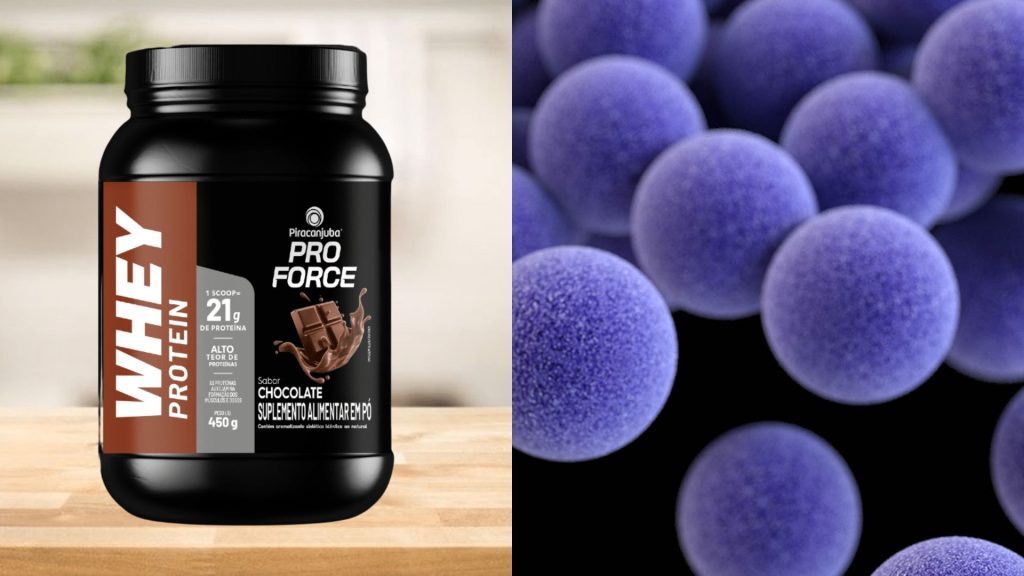 Altos níveis da bactéria Staphylococcus aureus foram identificados em Whey Protein.