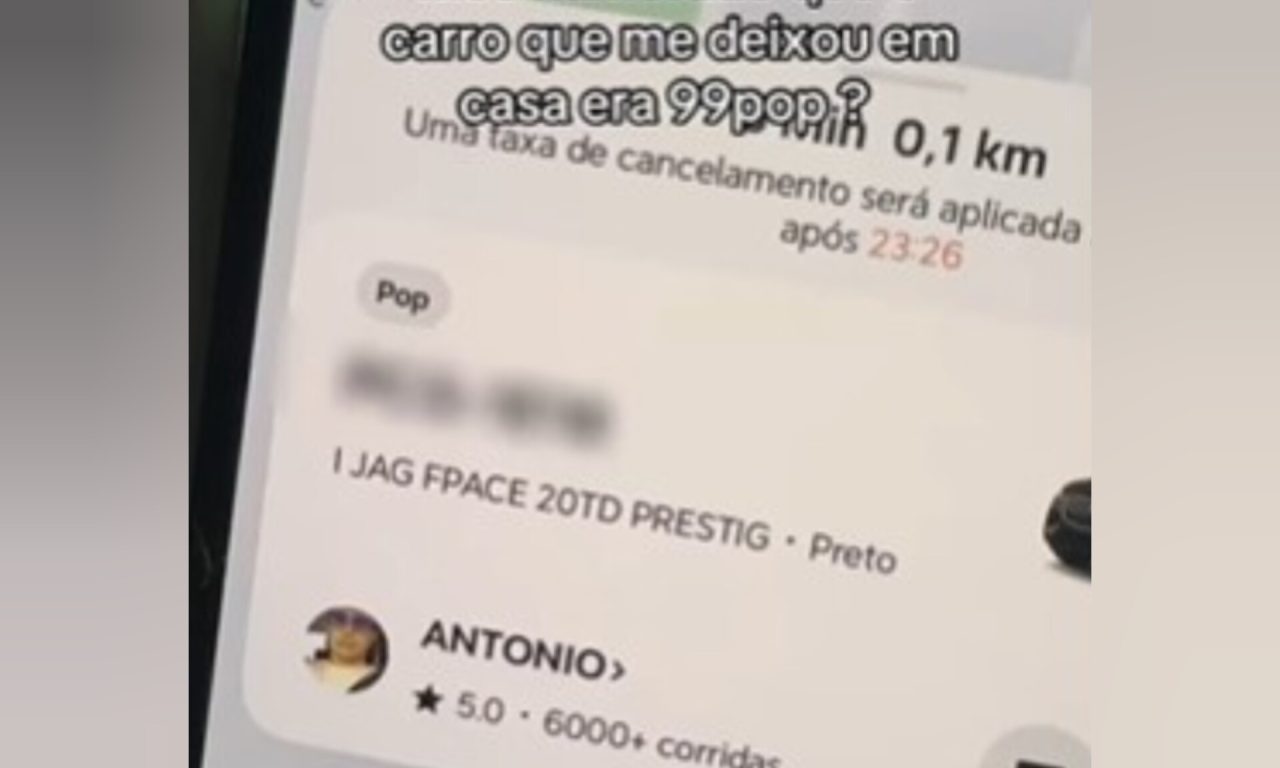 Motorista de aplicativo chega para buscar passageiro e modelo do carro impressiona