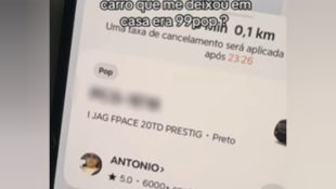 Motorista de aplicativo chega para buscar passageiro e modelo do carro impressiona