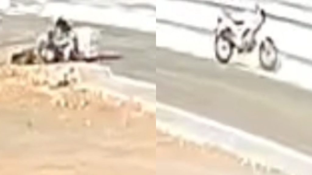 Colisão foi registrada em vídeo. (Foto: Reprodução)