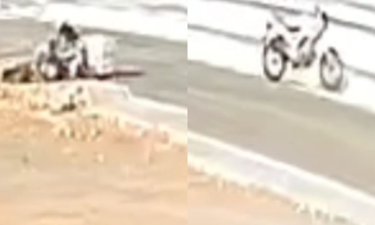 Colisão foi registrada em vídeo. (Foto: Reprodução)