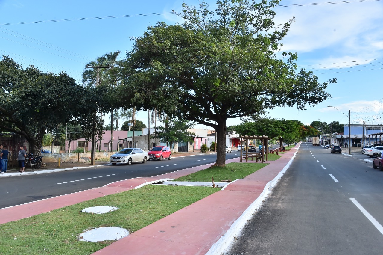 Avenida Flamingo no Setor Colina Azul. (Foto: Reprodução/Prefeitura de Aparecida de Goiânia)