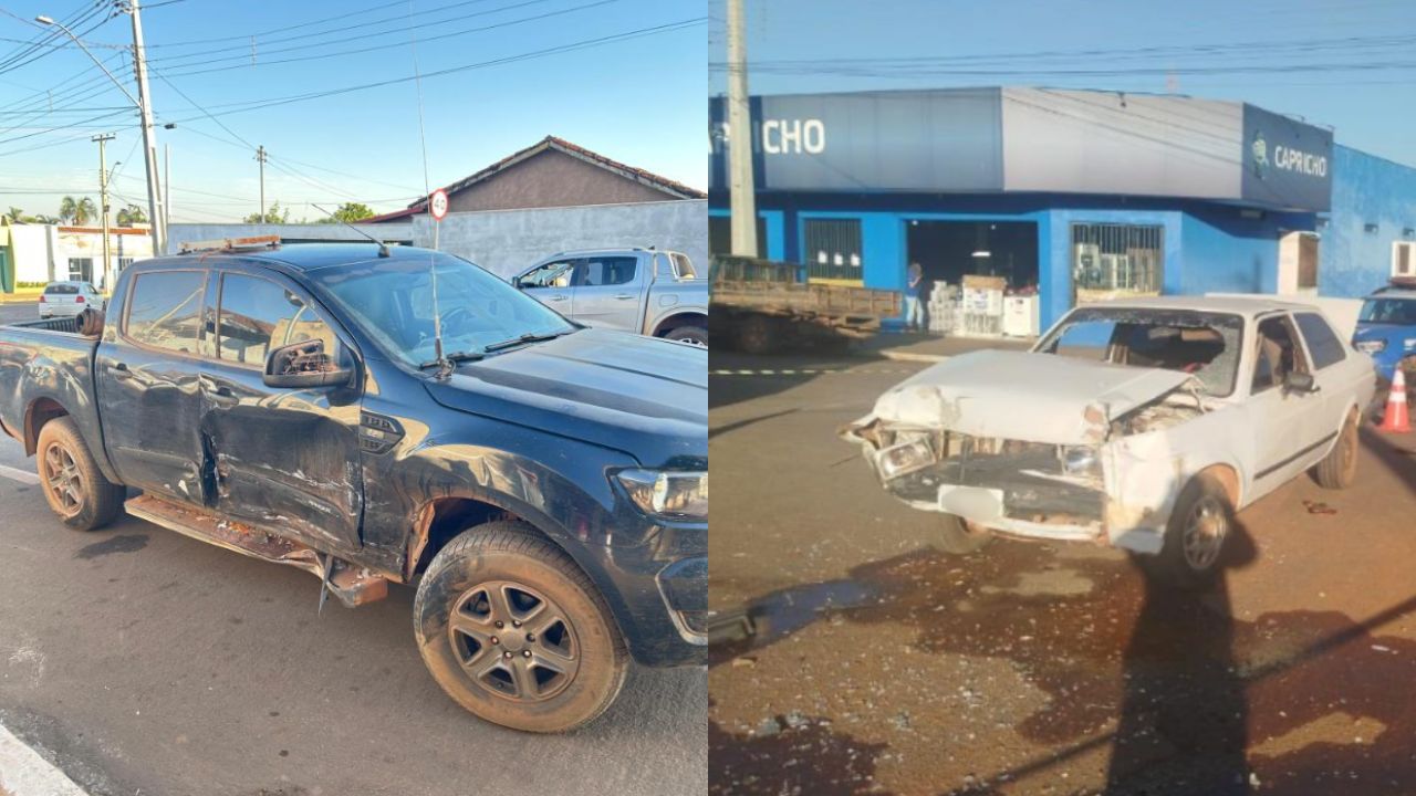 Criança morreu após carro bater em caminhonete. (Foto: Reprodução)