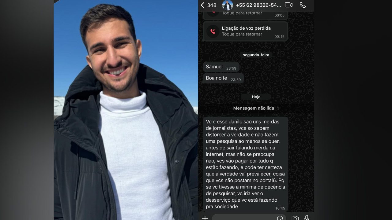 Namorado de estudante de medicina da UniEVANGÉLICA que ostenta riqueza no TikTok ameaça jornalistas do Portal 6