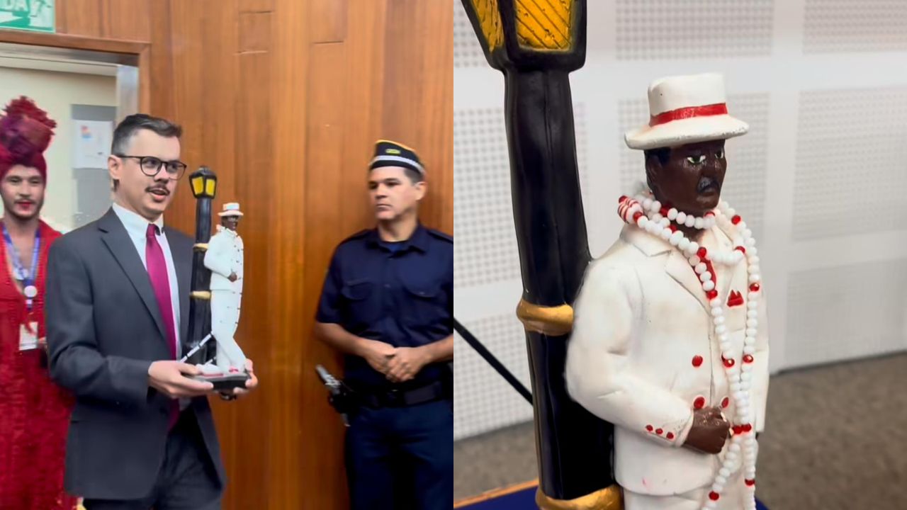 Vereador leva “Zé Pilintra” para sessão na Câmara de Goiânia