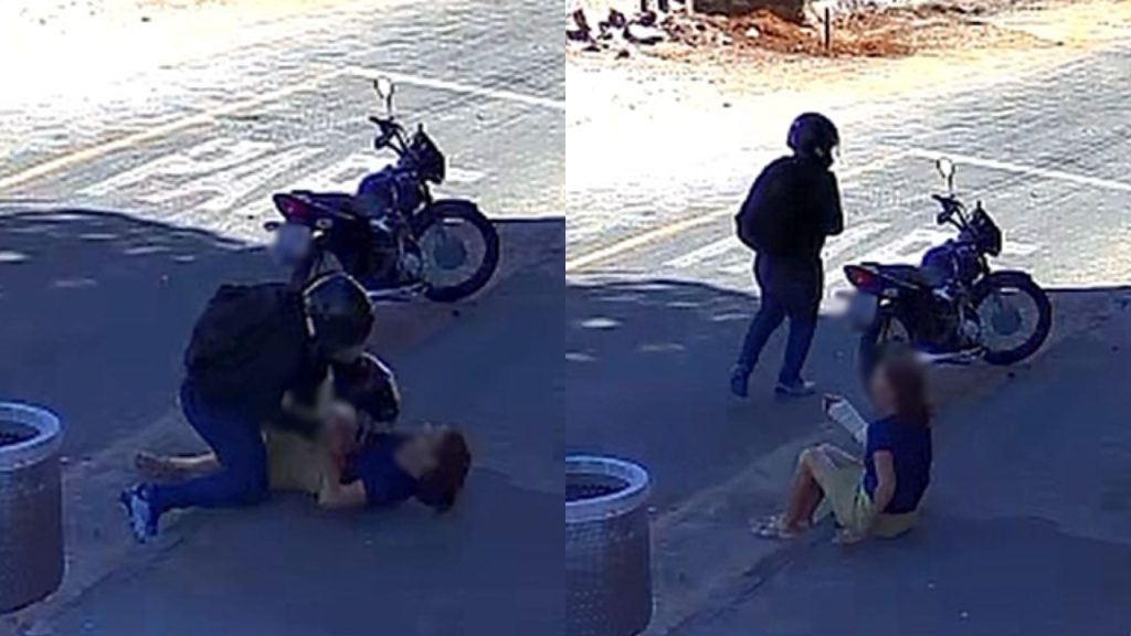 Idosa teve o celular roubado em Aparecida de Goiânia. (Foto: Reprodução)