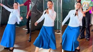 Irmã Marisa viralizou com dança na Romaria do Divino Pai Eterno. (Foto: Reprodução/ @tvpaieterno)