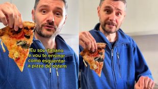 Italiano ensina como aproveitar aquela pizza de ontem que sobrou do jantar