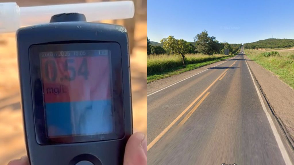 Motorista foi preso na BR-153. (Foto: Divulgação/PRF/Captura/Google Street View)