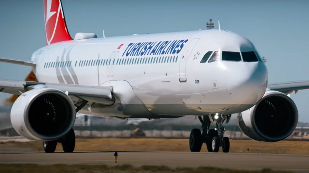 Avião da Turkish Airlines. (Foto: Captura via Youtube/Turkish Airlines)