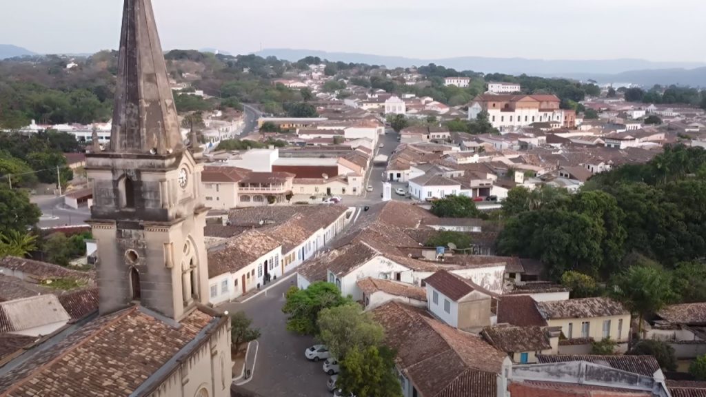 Vista aérea da Cidade de Goiás. (Foto: Captura/Google Street View)