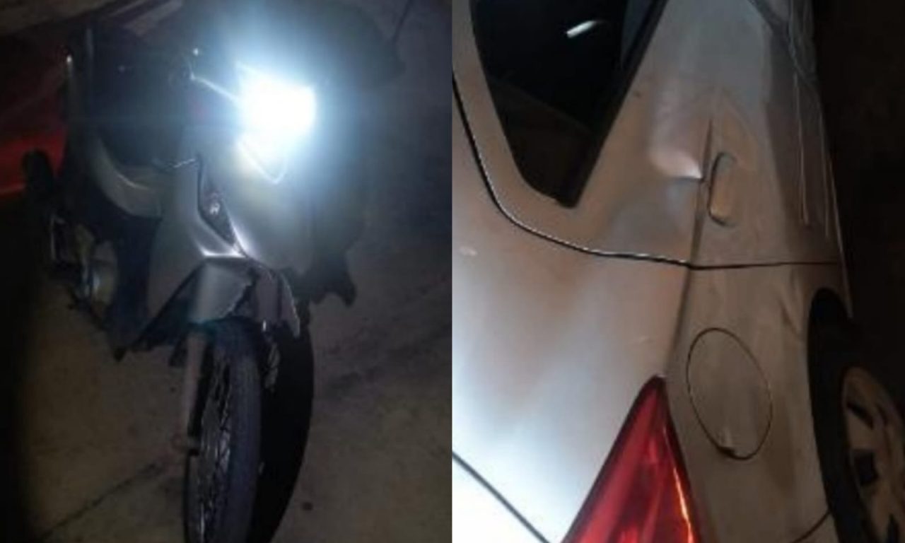 Motorista do carro subtraiu moto e celular da vítima como "garantia" de pagamento. (Foto: Reprodução)