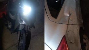 Motorista do carro subtraiu moto e celular da vítima como "garantia" de pagamento. (Foto: Reprodução)