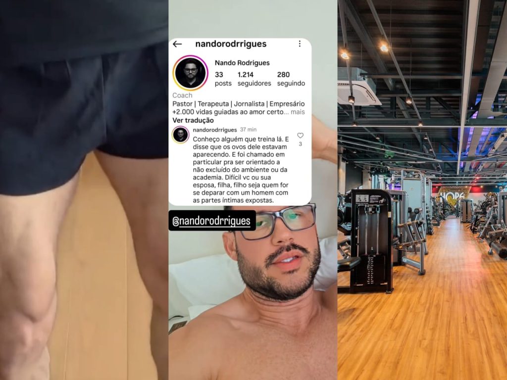 Aluno repreendido em academia de Anápolis por usar shortinho busca saber quem fez denúncia