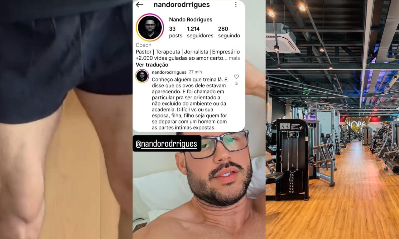 Aluno repreendido em academia de Anápolis por usar shortinho busca saber quem fez denúncia