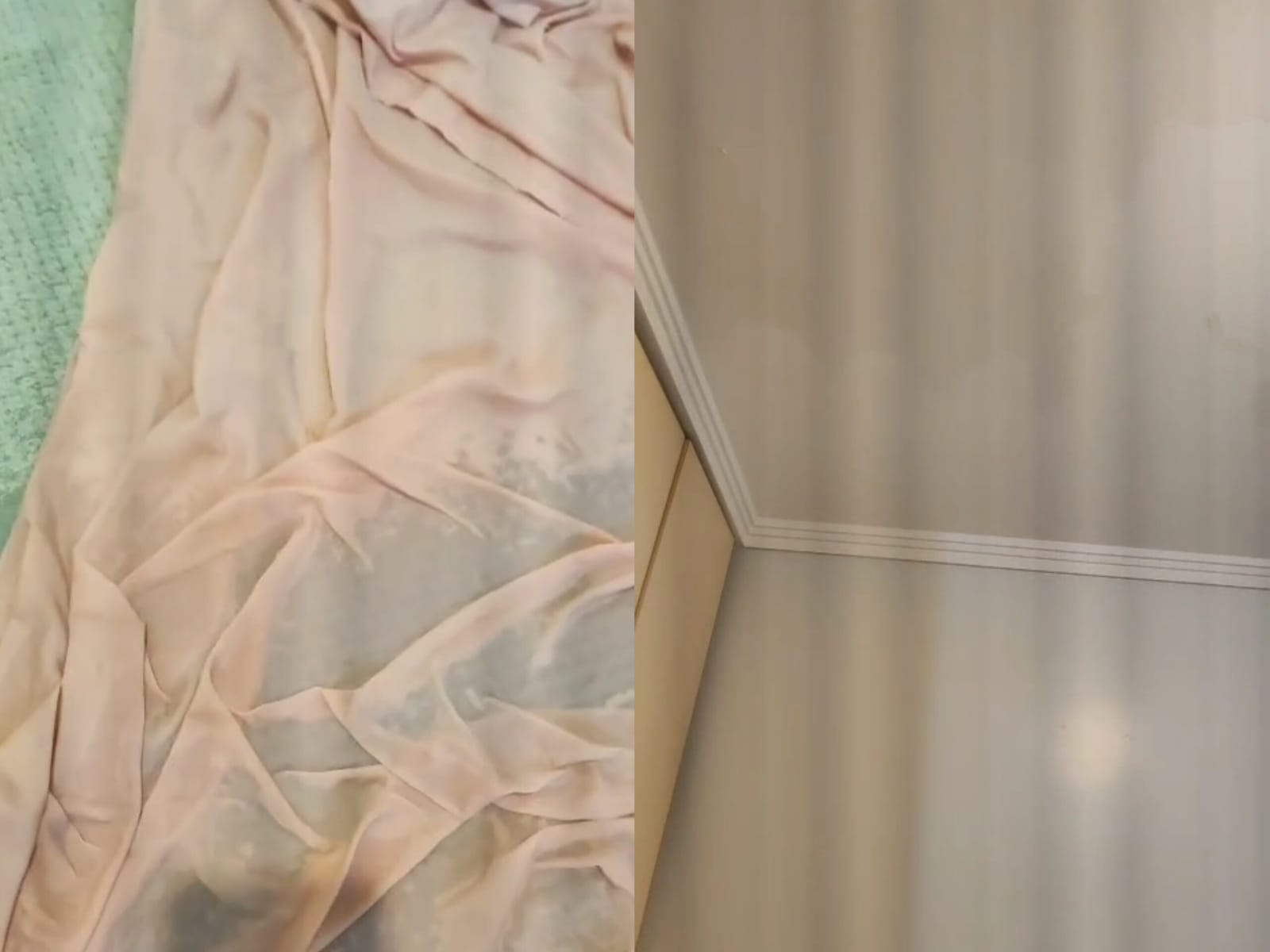 Outra moradora também teve o apartamento infiltrado. (Foto: Arquivo Pessoal)