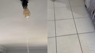 Registros feitos pelos moradores mostram a intensidade com que água se infiltrou nos imóveis. (Foto: Arquivo Pessoal)