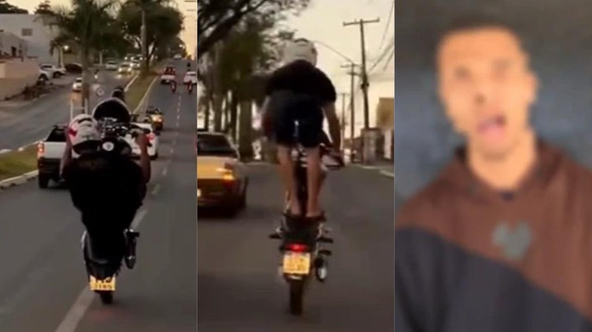 Motociclista tem surpresa amarga após ser filmado “dando grau” em Aparecida de Goiânia