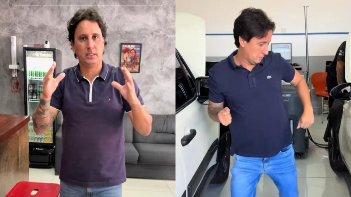Empresário de Goiânia viraliza nas redes sociais com vídeos descontraídos em oficina