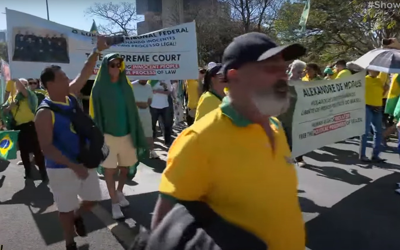 Bolsonaristas fazem ato pró-Trump em Brasília contra Moraes e Lula